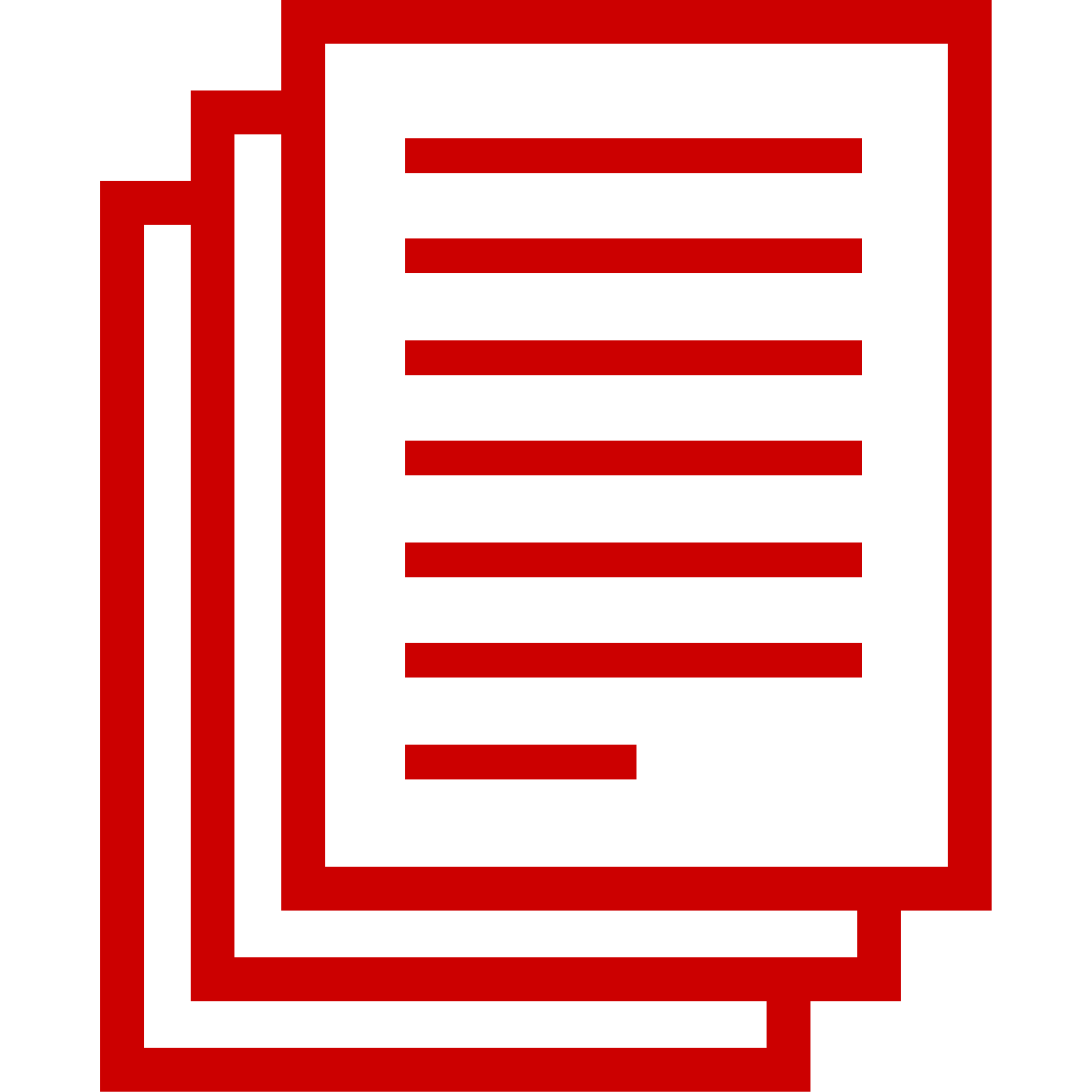 red outline of stacked papers